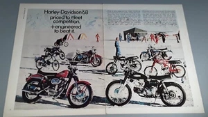 Original 1968 Harley-Davidson 2-Page Motorcycle Magazine Ad - Picture 1 of 1