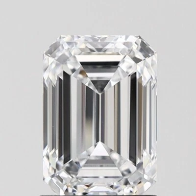 1.8 CT Emerald Cut CVD Lab Grown Diamond Engagement Ring - Image 1 of 4