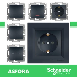 SCHNEIDER ELECTRIC ANTHRAZIT Steckdosen Steckdose Schalter Taster Cat TV schwarz - Bild 1 von 58