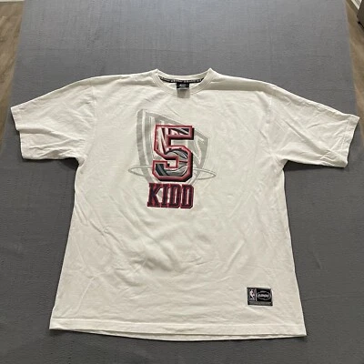 Vintage New Jersey Nets Jason Kidd T Shirt Mens 2XL UNK White NBA Basketball  - Image 1 of 4