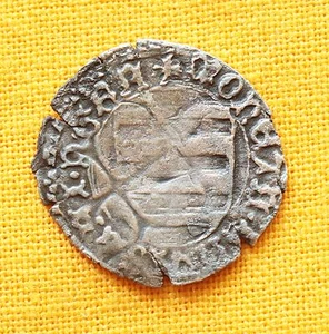 Medieval Hungarian Kingdom Coin - Ladislaus V. Silver Denar. (1453-1457) - Picture 1 of 2