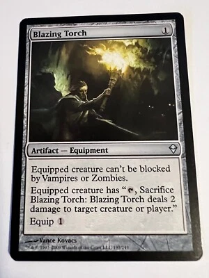 MTG Magic The Gathering Zendikar  Blazing Torch Uncommon LP - Image 1 of 2
