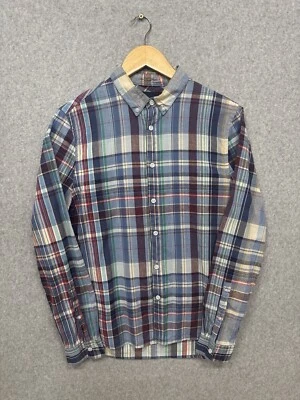 ASOS Slim Fit Long Sleeve Button-Down Check Shirt in Multicoloured Cotton - Image 1 of 4