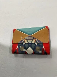 Portafoglio donna Etro in pelle colorata è un pezzo danneggiato - Foto 1 di 7