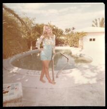 Vintage Photo CURVY BLONDE MODEL IN SHORT JUMPSUIT 'GIRL NEXT DOOR' 1973 03