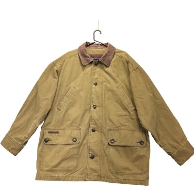 Винтажный Timberland погоды Gear Chore куртка мужская L кнопки кожаная отделка Гонконг - Изображение 1 из 4