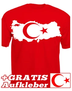 Türkei t-Shirt Türkiye Islam Turkey türkiye Flag Islam Alah Sticker Halbmond Sto - Picture 1 of 2