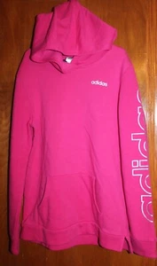 ADIDAS Girls' XL (16) HOODIE SWEATSHIRT (pink/silver) perfect - Picture 1 of 1