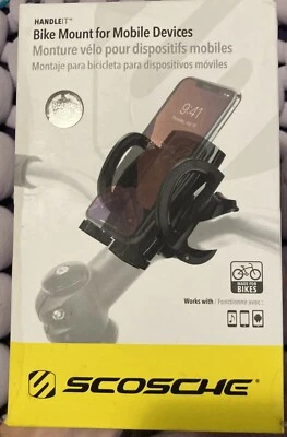 Scosche HandleIt Bike Handlebar Mount for Smartphones and GPS Devices HFBM01 - Image 1 of 4