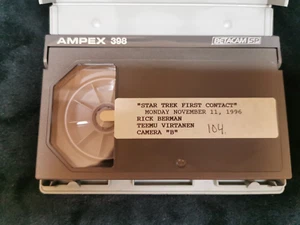 Star Trek First Contact Camera B Betacam SP Tape from 1996 Footage Untested - Bild 1 von 3