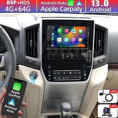 7'' CarPlay Android13 Car Stereo Radio GPS For Toyota Land Cruiser 200 2016-2021 - Image 1 of 4