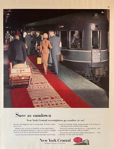 1951 New York Central Railroad stampa pubblicità sicura come treno tramontato 20th Century Ltd - Foto 1 di 1