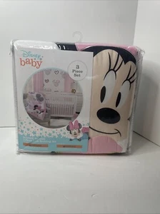 Disney Minnie Mouse 3 Piece Crib Bedding Set - Picture 1 of 4