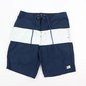 Jack O'Neill 9" Board Shorts Men's 29 Navy Blue White Bold Stripe Surf Summer - Picture 1 of 8