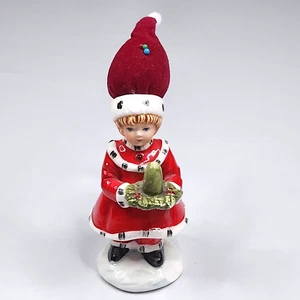 De colección Schmid Porcelana Holiday Girl Pin Cojín/Soporte dedal 6” algunos daños - Imagen 1 de 10
