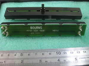 1X PTF01-152A-102B1 Slide Potentiometers 15MM LEVER 1KOHMS 100MM TRVL DUAL - Picture 1 of 8