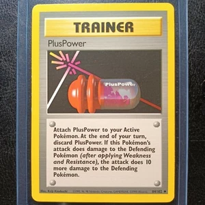PlusPower 84/102 Base Set Unlimited Trainer Pokemon 1999 - LP - Picture 1 of 2