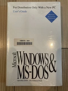 Microsoft Windows & MS-DOS User's Guide - Distributed with New PCs - SEALED! - Afbeelding 1 van 6