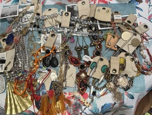 32 NEW With Tags Anthropologie Jewelry Lot Necklace Earrings Over $1500 + Retail - Picture 1 of 9