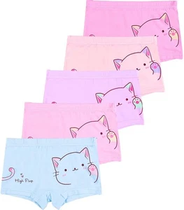 Girls Underwear Panties 5 Pack Cotton Kid Boyshort 7-9 Years High Five - Picture 1 of 5