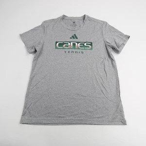 Miami Hurricanes adidas Aeroready Short Sleeve Shirt Women's Gray/Heather Used - Picture 1 of 4