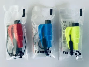 LOT DE 3 Resqme® Outil Coupe Ceinture Marteau de Secours Porte-Clés - Imagen 1 de 4