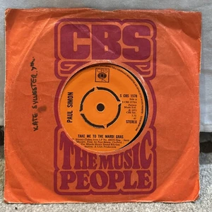 PAUL SIMON - TAKE ME TO THE MARDI GRAS/KODACHROME - 1973 - 7" VINYL - Picture 1 of 4