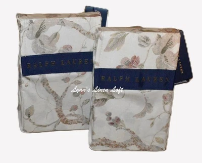2 RALPH LAUREN HOME Elsie Jacobean Floral Standard SHAMS SET NEW $290 - Image 1 of 4