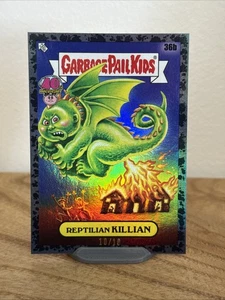 2025 Topps Garbage Pail Kids 40th Anniversary Black Reptilian Killian #10/10 - Picture 1 of 4