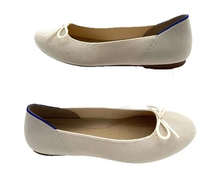 NEW ROTHYS ROTHY’S The Ballet Flat in Gardenia IVORY 9.5 Free Shipping - Picture 1 of 6