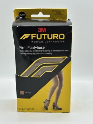 New Futuro Firm Pantyhose Medical Compression Leg Swelling Relief Nude Plus Size - Image 1 of 4