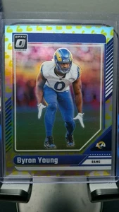 2024 Panini Donruss Optic Byron Young Emoji Prizm /149 Rams - Picture 1 of 2