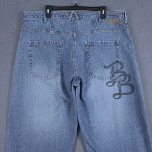 Vintage Bad Boy Baggy Jeans Mens 40 (Fits 38x35) Blue Denim Skater Y2K - Picture 1 of 16