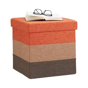 Baul puff taburete plegable otomana moderna 38 L 2,6 kg baúl plegable ligero - Imagen 1 de 30
