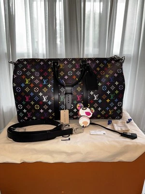 Louis Vuitton x Takashi Murakami Negro Multicolor Keepall 50 AGOTADO ENVÍO HOY Foto 1 de 4