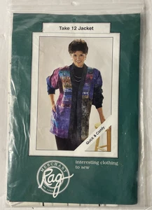 Chaqueta Merchant Rag Pattern Take 12 tallas 6-24 1998 Jill Abeloe Mead - Imagen 1 de 2