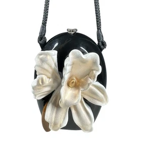 Timmy Woods Lily Flower Purse Acacia Wood Bag Beverly Hills Original Tags - Picture 1 of 11