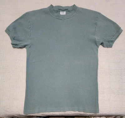 Gap Vintage Made in USA Men’s Medium Light Green Cotton Ribbed shirt - Image 1 of 4