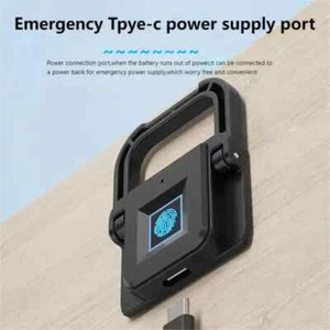 Nueva cerradura biométrica de huellas dactilares negra cerradura de gabinete cerradura de cajón inteligente - Imagen 1 de 7