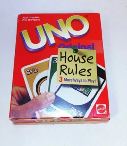 UNO ORIGINAL House rules 3 more ways to play! Vintage 1998 - Picture 1 of 2