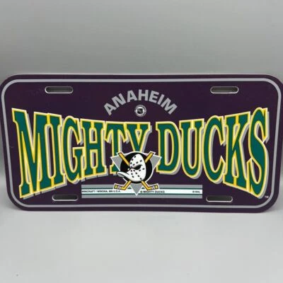 Placa de matrícula de plástico Mighty Ducks NHL Wincraft Foto 1 de 2