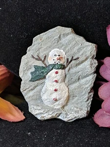 Vintage Winter Snowman Pin By Papel Giftware Christmas Holiday Estate Jewelry - Picture 1 of 9