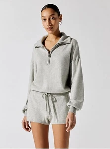 NEW! Spiritual Gangster Funnel Neck Romper Heather Gray Size  Medium $148 - Bild 1 von 14