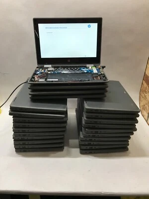 Lot of 24 HP ProBook X360 11 G5 EE Celeron 4GB RAM 64GB eMMC Parts BIOS LOCK -DW - Image 1 of 4