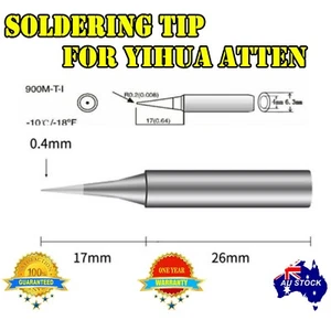 SOLDER SOLDERING IRON STATION Tip 900M-T-I Rework Lead Free YIHUA Hakko 907 936 - Picture 1 of 3