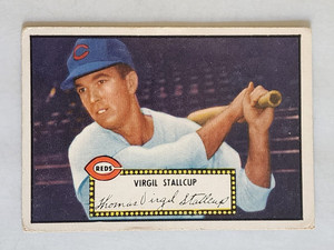 1952 TOPPS BASEBALL VIRGIL STALLCUP #69 CINCINNATI REDS BASEBALL CARD
