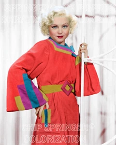 TOBY WING in Red Robe | Sexy Cheesecake 8x10 COLOR PHOTO by CHIP SPRINGER - Picture 1 of 1