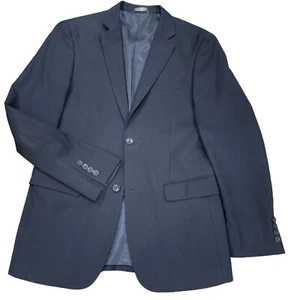 36R Caravelli Mens navy  Blue Suit Jacket Sport Coat Blazer Harry Superior 150’s - Picture 1 of 9