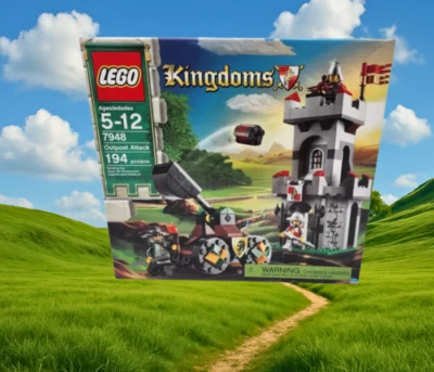 LEGO Kingdoms Outpost Attack 7948 Castillo Dragón Caballero León Nuevo Retirado Sellado Foto 1 de 4