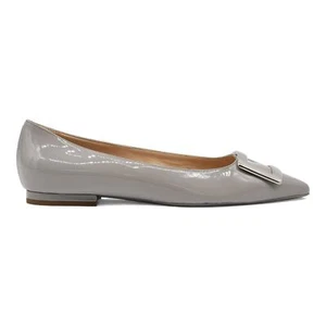 Roger Vivier Gommettine Ball Patent Leather Ballet Flats Gray - New $750 - Picture 1 of 8